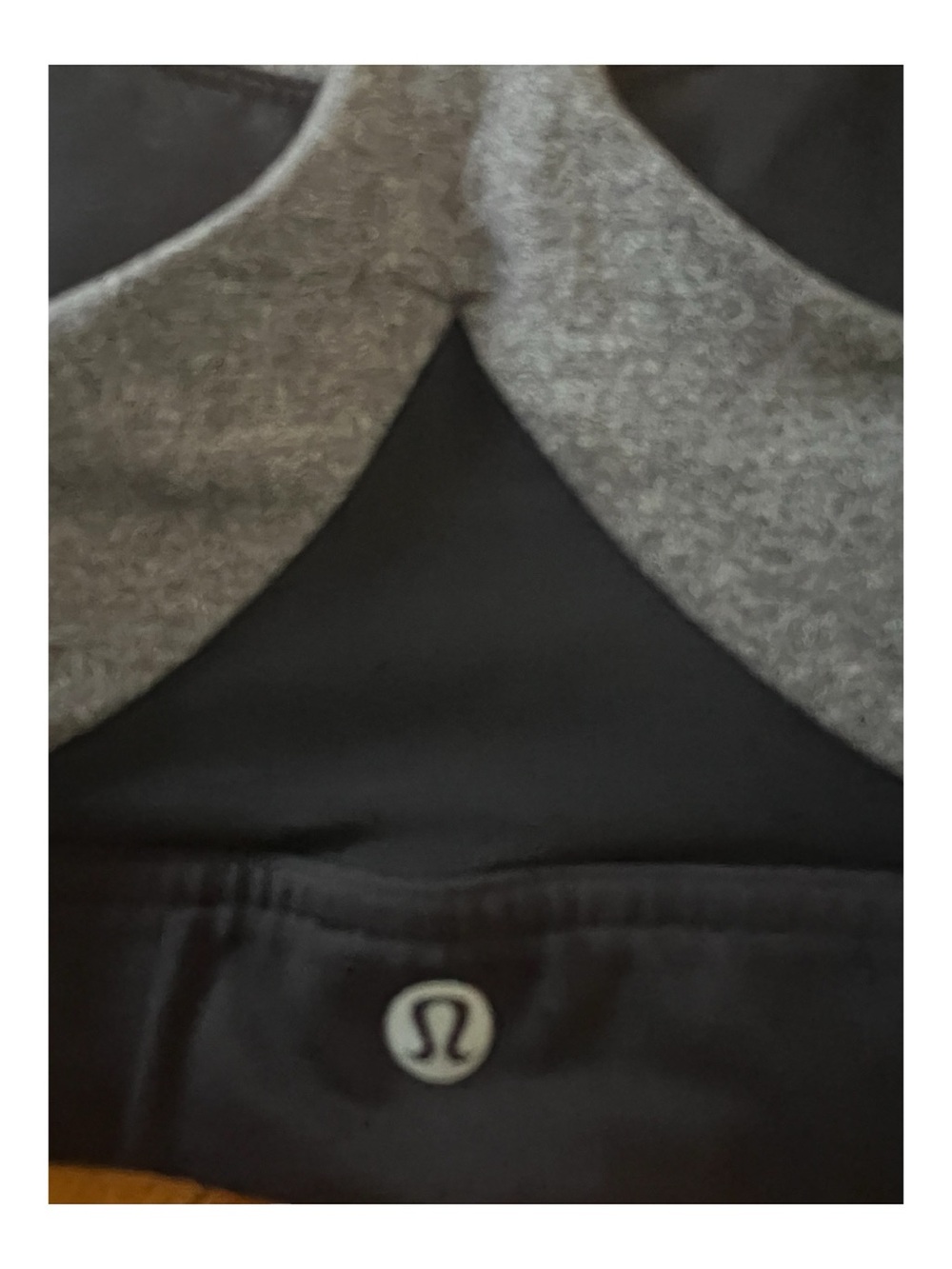 Lululemon Train Times Gray & Black Sports Bra Size 6 - Picture 3 of 5